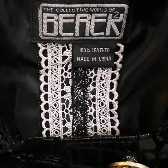 BRAND NEW (Without Tag) BERER Lamb Leather Jacket Size 2 - Picture 4 of 5